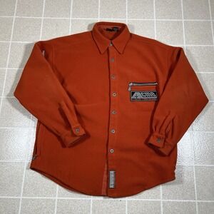 Vintage Warner Bros Studios Fleece Button Up Shirt Workwear Carhartt Size Large